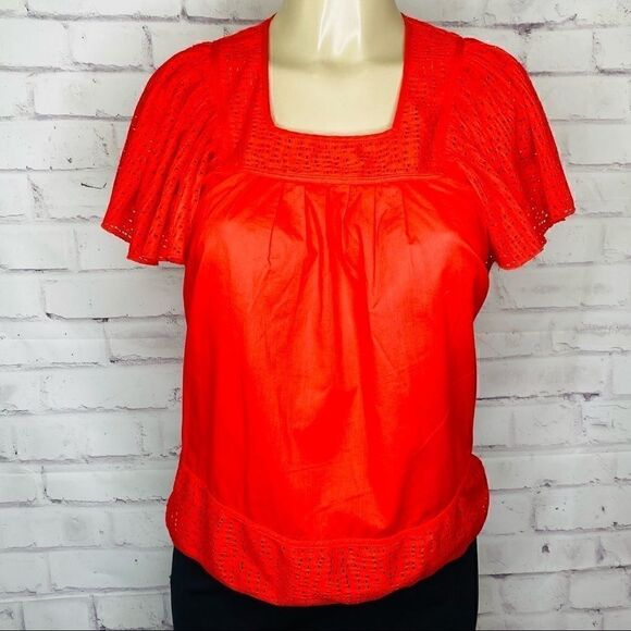 Pepin Tops - Anthropologie Pepin Eyelet Flutter Sleeve Top